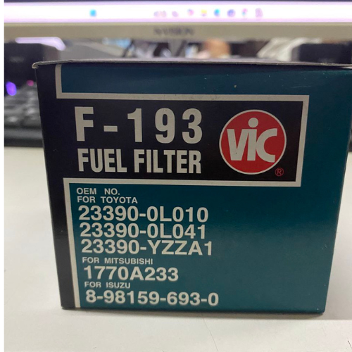 VIC F-193 Fuel Filter for Toyota Innova, Fortuner, Hilux Diesel Engines