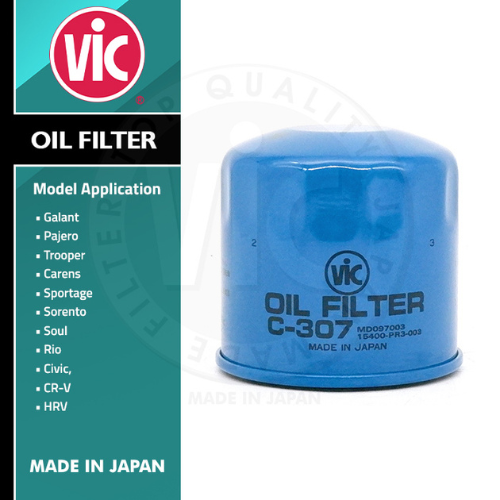 VIC C-307 Oil Filter for Mitsubishi, Isuzu, Kia, and Honda Vehicles
