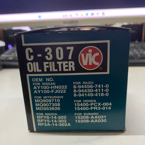 VIC C-307 Oil Filter for Mitsubishi, Isuzu, Kia, and Honda Vehicles
