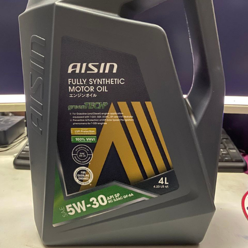 AISIN greenTECH+ Fully Synthetic Motor Oil 5W-30 – 4 Liters